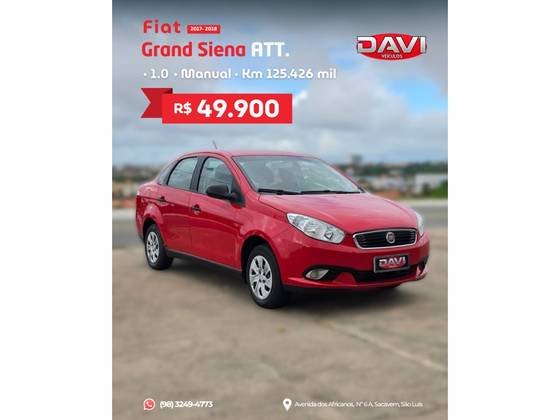 FIAT GRAND SIENA 1.0 EVO FLEX ATTRACTIVE MANUAL FIAT GRAND SIENA 1.0 EVO FLEX ATTRACTIVE MANUAL